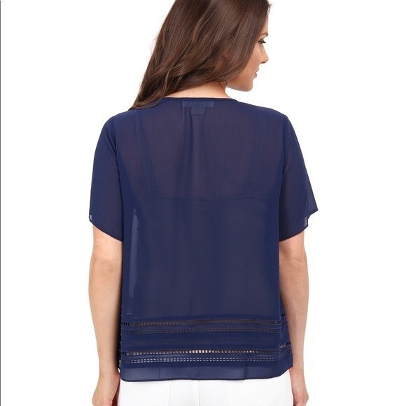 NEW Michael Kors Navy Blouse - Picture 9 of 9